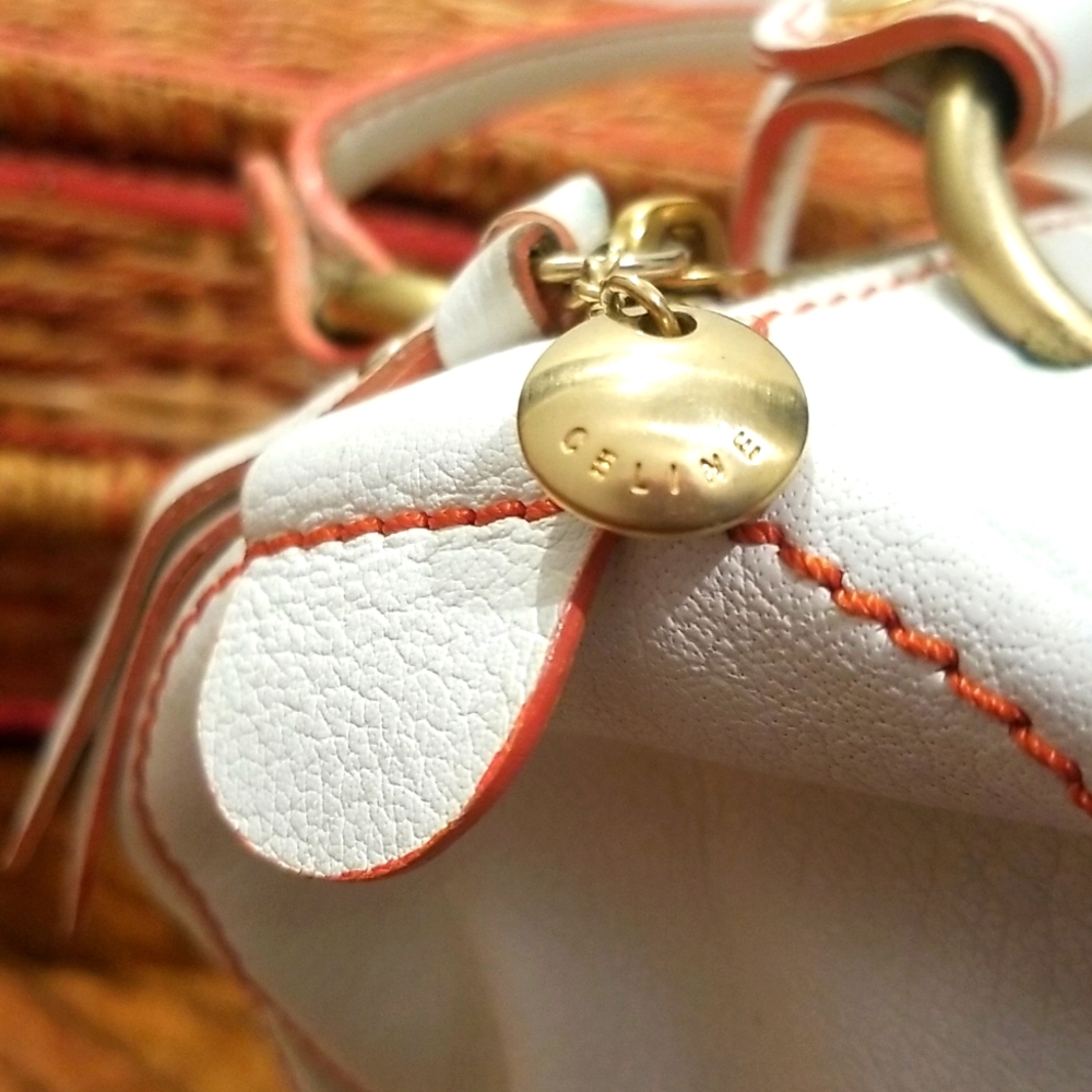 Celine Boogie Bag - iconic Y2K White Leather Satchel Handbag 👜 - Picture 3 of 13